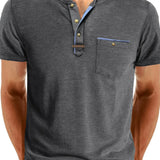 Чавор - Стилна тениска с кръгло деколте и джоб