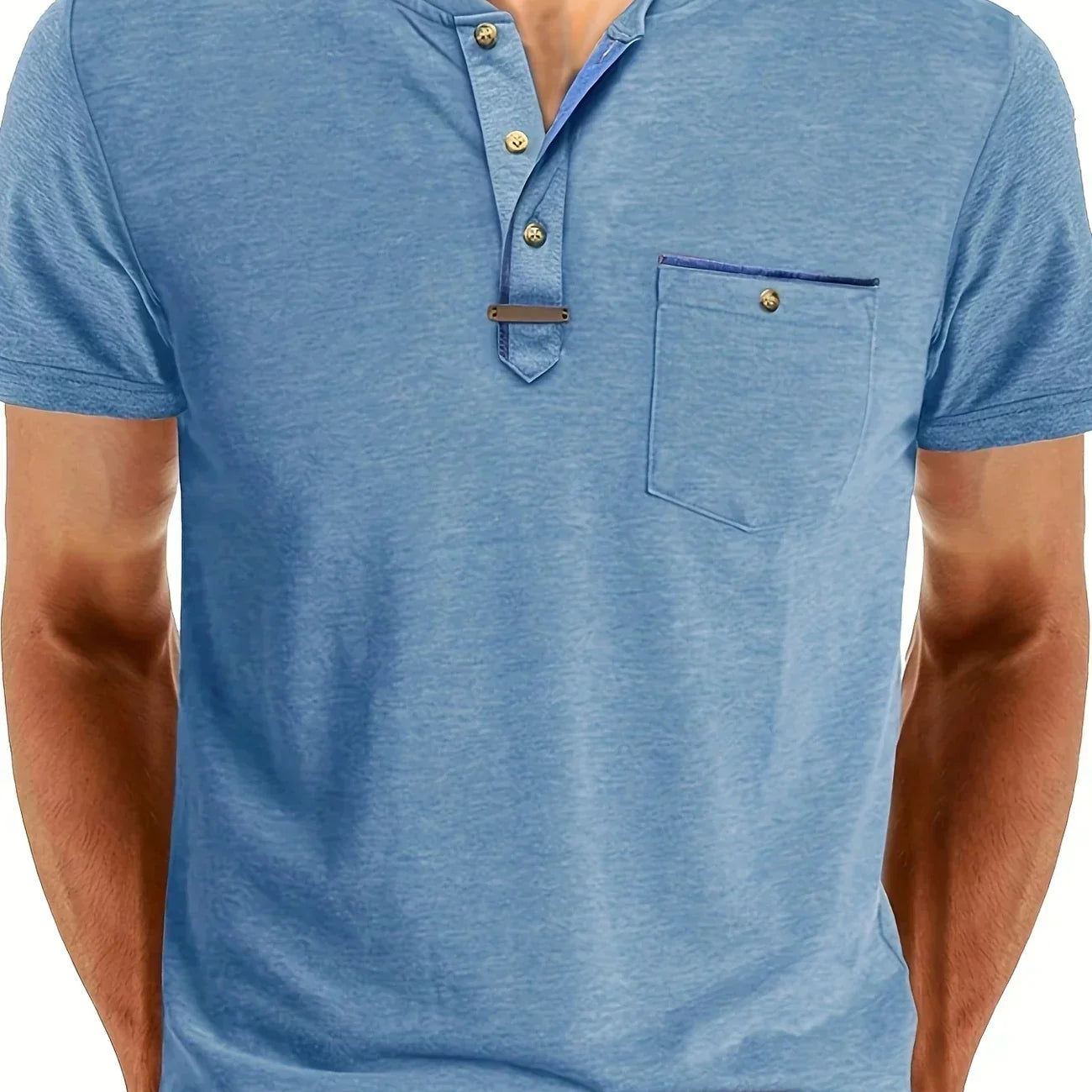 Чавор - Стилна тениска с кръгло деколте и джоб