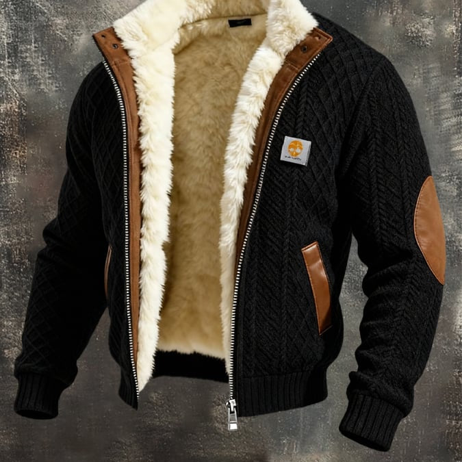 Борислав - Ретро текстурирано плетено яке