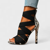 Далия – обувки на висок ток с кръстосани каишки