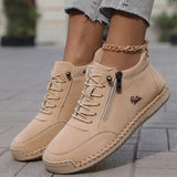 Милена – Дамски ботуши с шевове, маратонки с цип и връзки