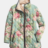 Кариc | Ретро цветна дамска шевронена жилетка