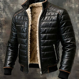 Борислав - Топла плюшена мека кожена яке за външно носене