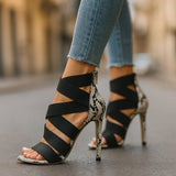 Далия – обувки на висок ток с кръстосани каишки