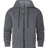 Никола - Мъжки суитшърт с цип и качулка