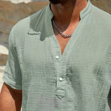 Елиян - Елегантна лятна риза с висока яка