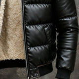 Борислав - мека кожена шуба с кожен яка