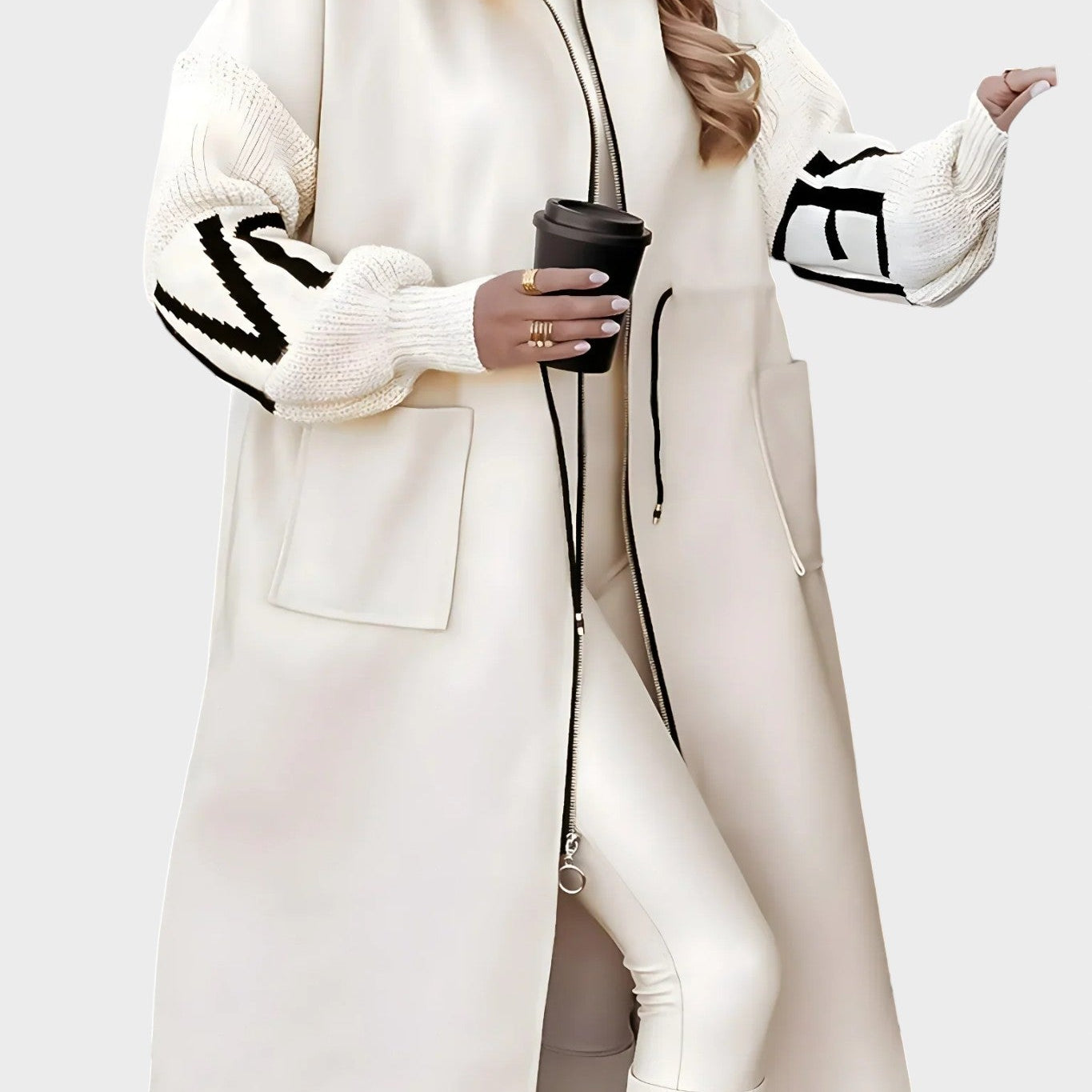 Талия – Луксозно палто с качулка