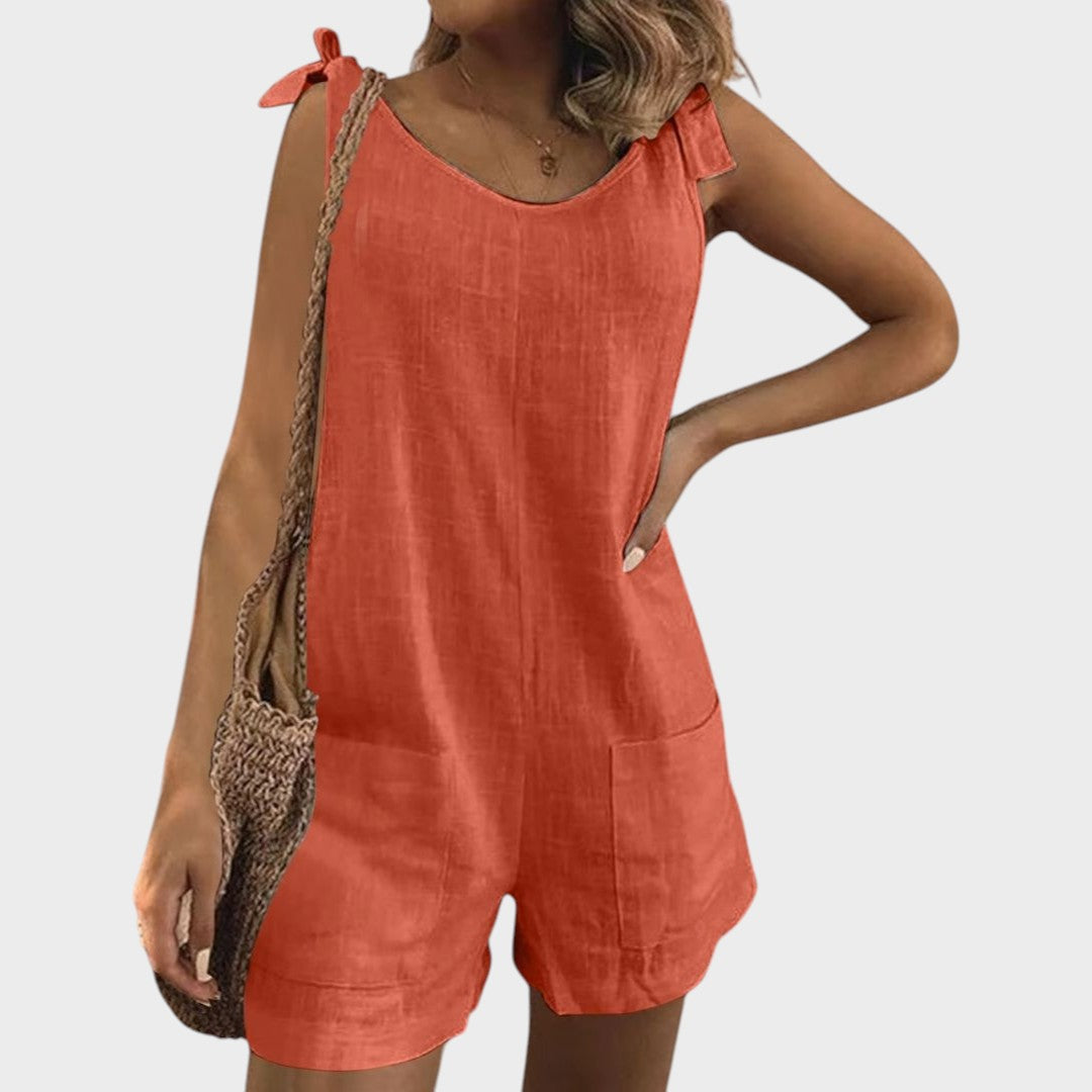 Петра - Комбинезон с връзки на раменете и джобове