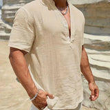 Елиян - Елегантна лятна риза с висока яка