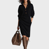 Дарина - Топла плетена рокля, елегантна и удобна