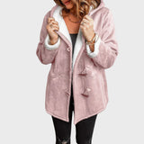 Милена - Дамско Палто с Качулка