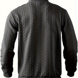 Калоян: Мъжки плетен суитшърт с яка и цип