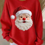 Зорница - Коледна пуловер с блестящ Дядо Коледа