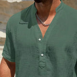 Елиян - Елегантна лятна риза с висока яка