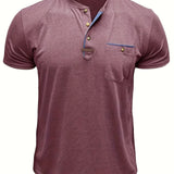 Чавор - Стилна тениска с кръгло деколте и джоб