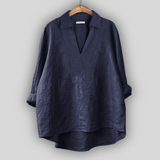 Линена блуза Сребриста Финеса