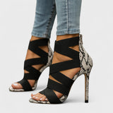 Далия – обувки на висок ток с кръстосани каишки