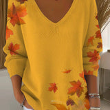 Беатриче – плетен пуловер с V-образно деколте