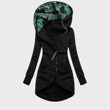 Стоян - Елегантно Дълго Яке с Качулка и Диагонален Цип