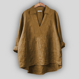 Линена блуза Сребриста Финеса