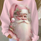 Зорница - Празнична блуза с принт на Дядо Коледа