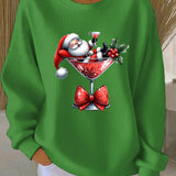 Зорница - Коледен пуловер с игрив дизайн на Коледна фигура