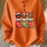 Гретхе | Винтидж Коледна Пуловер с Мотив на Куче