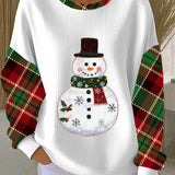 Зорница- Коледен пуловер с мотив на снежен човек