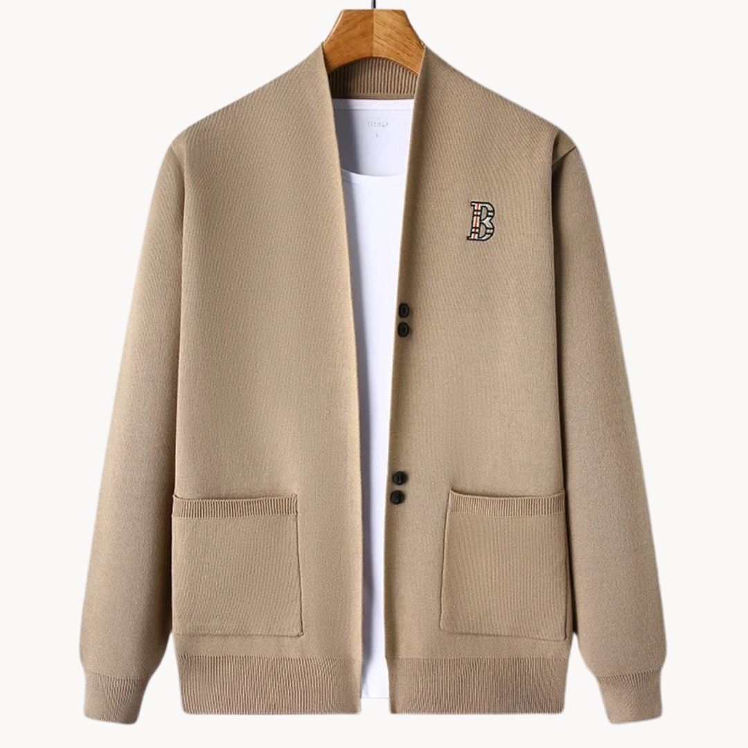 Кардиган – рамене и китки с канелен модел и регулируем пасаж