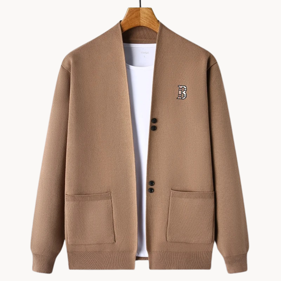 Кардиган – рамене и китки с канелен модел и регулируем пасаж