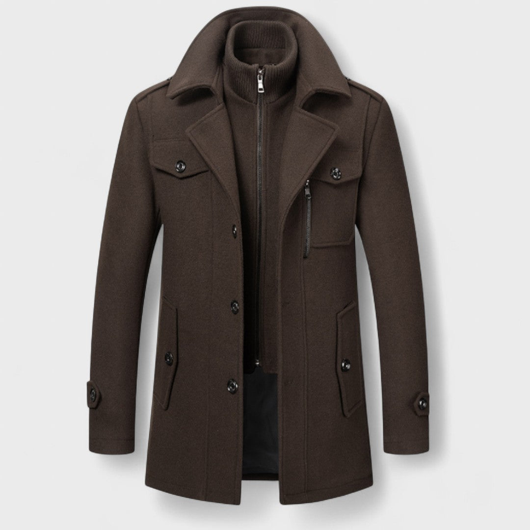 Анджело™ | Топъл и елегантен мъжки палто