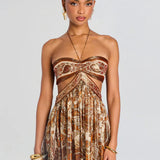 Максимална рокля Златна Аура