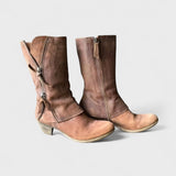 Виктория – Стилни дамски каубойски ботуши с цип