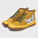 Калина - ежедневни високи маратонки с котешки мотив