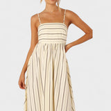 Изабел - Дълга рокля с райета