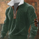 Бранимир - Пуловер с цип, висока яка и подплата