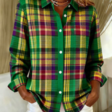 Елина – Карнажена риза в ярки зелени нюанси