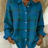 Saar – плетена блуза с каре мотив