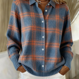 Mira – плетена блуза с ромбовиден модел