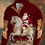 Явор - Коледен пуловер с принт на ездач