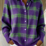 Софи – Трикотажна блуза с каре мотив