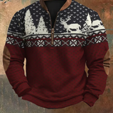 Явор - зимен пуловер с еленов мотив