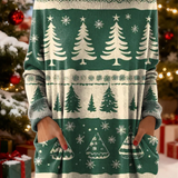 Мара – Коледен пуловер с мотив на елха