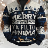 Явор - Коледен пуловер с мислен цип