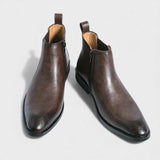 Александър | Кожени ботуши тип Chelsea с цип