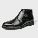 Васил | Двуипланкови кожени боти с монки каишки