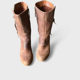 Виктория – Стилни дамски каубойски ботуши с цип