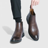 Александър | Кожени ботуши тип Chelsea с цип