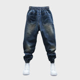 Лоран - Широки дънкови панталони с колан